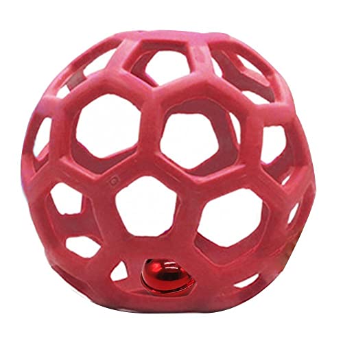 Ericetion 1pc Hunde Roller Ball Hohl Bite Proof Fetch Bouncy Ball Welpe Zahne Spielzeug Mit Bell Haustier Welpe Hunde Katze Training Palying Toy von Ericetion