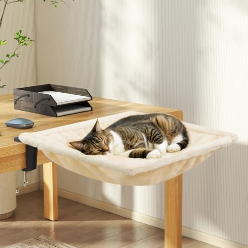 Erinnyees Katzen-Schreibtischbett, Katzen-Hängematte für den Schreibtisch, waschbare weiche Plüsch-Haustiermatte, unterstützt bis zu 20 kg, Katzennestbett, moderne Haustiermöbel, geeignet für Zuhause Erinnyees Katzen-Schreibtischbett, Katzen-Hängematte für den Schreibtisch, waschbare weiche Plüsch-Haustiermatte, unterstützt bis zu 20 kg, Katzennestbett, moderne Haustiermöbel, geeignet für Zuhause von Erinnyees