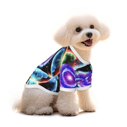 Cosmic Stars Print Haustier-T-Shirt, reine Baumwolle, für Hunde und Katzen, bequem, für kleine und mittelgroße Sommer-Winterkleidung Cosmic Stars Print Haustier-T-Shirt, reine Baumwolle, für Hunde und Katzen, bequem, für kleine und mittelgroße Sommer-Winterkleidung von Erwqavc