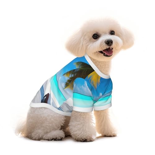 Haustier-T-Shirt für Hunde und Katzen, Motiv: Malediven Holidays Print, reine Baumwolle, bequem, für kleine und mittelgroße Sommer-Winterkleidung Haustier-T-Shirt für Hunde und Katzen, Motiv: Malediven Holidays Print, reine Baumwolle, bequem, für kleine und mittelgroße Sommer-Winterkleidung von Erwqavc