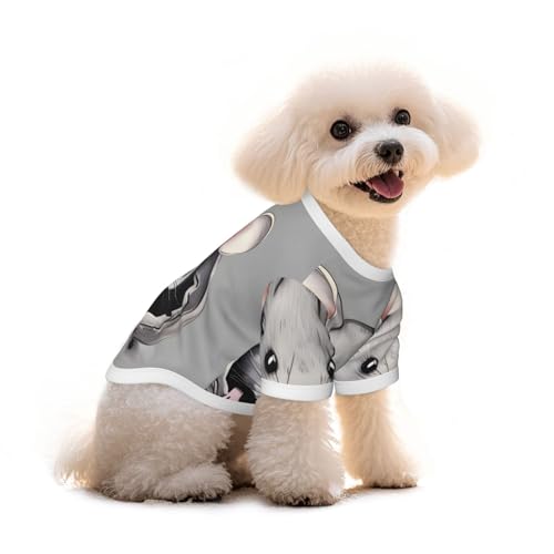 Haustier-T-Shirt für Hunde und Katzen, Ratten-Druck, aus reiner Baumwolle, bequem, für kleine und mittelgroße Sommer-Winterkleidung Haustier-T-Shirt für Hunde und Katzen, Ratten-Druck, aus reiner Baumwolle, bequem, für kleine und mittelgroße Sommer-Winterkleidung von Erwqavc