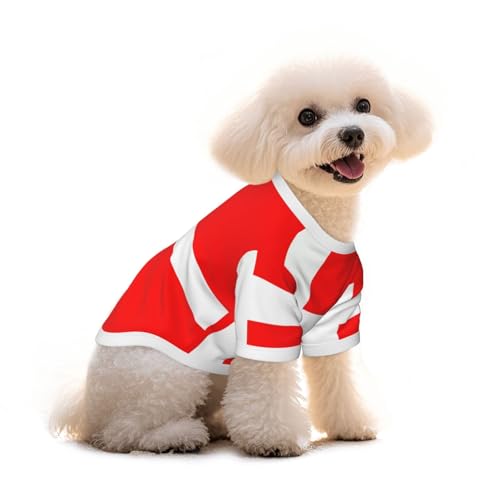 Haustier-T-Shirt mit dänischer Flagge, reine Baumwolle, für Hunde und Katzen, bequem, für kleine und mittelgroße Sommer-Winterkleidung Haustier-T-Shirt mit dänischer Flagge, reine Baumwolle, für Hunde und Katzen, bequem, für kleine und mittelgroße Sommer-Winterkleidung von Erwqavc