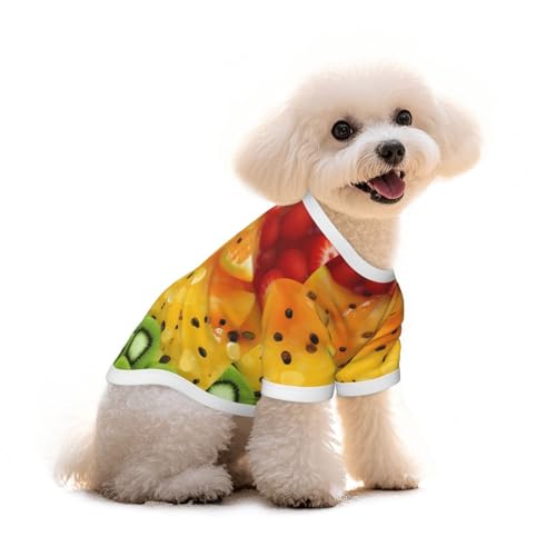 Haustier-T-Shirt mit frischem Obst-Aufdruck, reine Baumwolle, für Hunde und Katzen, bequem, für kleine und mittelgroße Sommer-Winterkleidung Haustier-T-Shirt mit frischem Obst-Aufdruck, reine Baumwolle, für Hunde und Katzen, bequem, für kleine und mittelgroße Sommer-Winterkleidung von Erwqavc