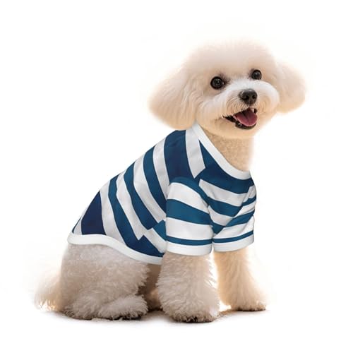 Haustier-T-Shirt mit griechischer Flagge, reine Baumwolle, für Hunde und Katzen, bequem, für kleine und mittelgroße Sommer-Winterkleidung von Erwqavc