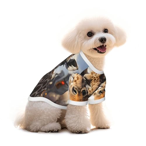 New York Giraffe Street Print Haustier-T-Shirt für Hunde und Katzen, bequeme Weste für kleine und mittelgroße Sommer-Winterkleidung New York Giraffe Street Print Haustier-T-Shirt für Hunde und Katzen, bequeme Weste für kleine und mittelgroße Sommer-Winterkleidung von Erwqavc