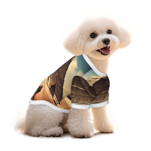 T-Shirt für Hunde und Katzen, Motiv "Dreaming of the Pyramids of Khufu", reine Baumwolle, bequem, für kleine und mittelgroße Sommer-Winterkleidung T-Shirt für Hunde und Katzen, Motiv "Dreaming of the Pyramids of Khufu", reine Baumwolle, bequem, für kleine und mittelgroße Sommer-Winterkleidung von Erwqavc