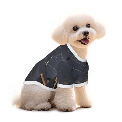 T-Shirt für Hunde und Katzen, Motiv: verzauberte Pflanzenblätter, reine Baumwolle, bequem, für kleine und mittelgroße Sommer-Winterkleidung von Erwqavc