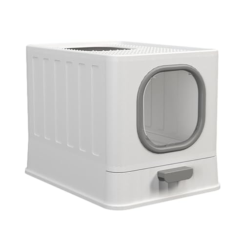 EsEico Katzenkiste für Katzen, weiß, geschlossen, Katzentoilette, geruchlos, geruchshemmend, mit Eingang vorne und Ausgang oben 0r, EsEico Katzenkiste für Katzen, weiß, geschlossen, Katzentoilette, geruchlos, geruchshemmend, mit Eingang vorne und Ausgang oben 0r, von EsEico
