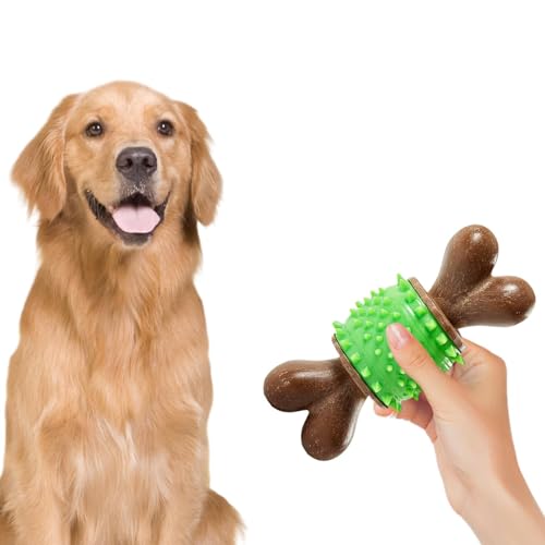 EsEico Kauspielzeug für Welpen zum Zahnen - Natürliches Kauspielzeug für Welpen | Haustier-Hundeknochenspielzeug mit Oberflächen-Bump-Design, Futterspielzeug aus Hundefell für kleine, mittelgroße und von EsEico