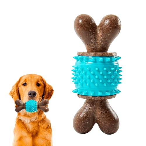 EsEico Kauspielzeug für Welpen zum Zahnen | Natürliches und langlebiges Knochenspielzeug für Welpen,Haustier-Hundeknochenspielzeug mit Oberflächen-Bump-Design, Futterspielzeug aus Hundefell für von EsEico