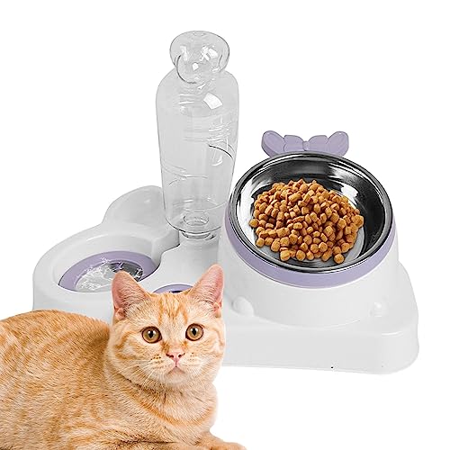 EsEico Wasser- und Futternapf-Set für Haustiere, Katzennäpfe für Futter und Wasser | Tierfutter- und Wassernäpfe Futternäpfe,Erhöhte, rutschfeste Futternäpfe für Katzen, Hunde- und Katzennapf für von EsEico