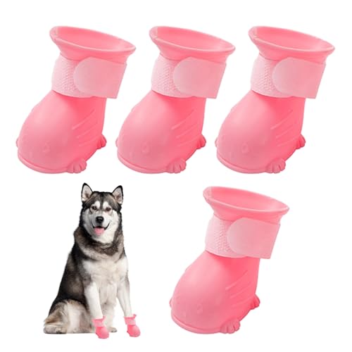 Hundepfotenschutzschuhe, 4 rutschfeste Welpenstiefel, wasserdichte Katzenstiefel, reflektierende, verstellbare Hundeschuhe für kleine Hunde, kleine Hundestiefel für Hartholzböden von EsEico