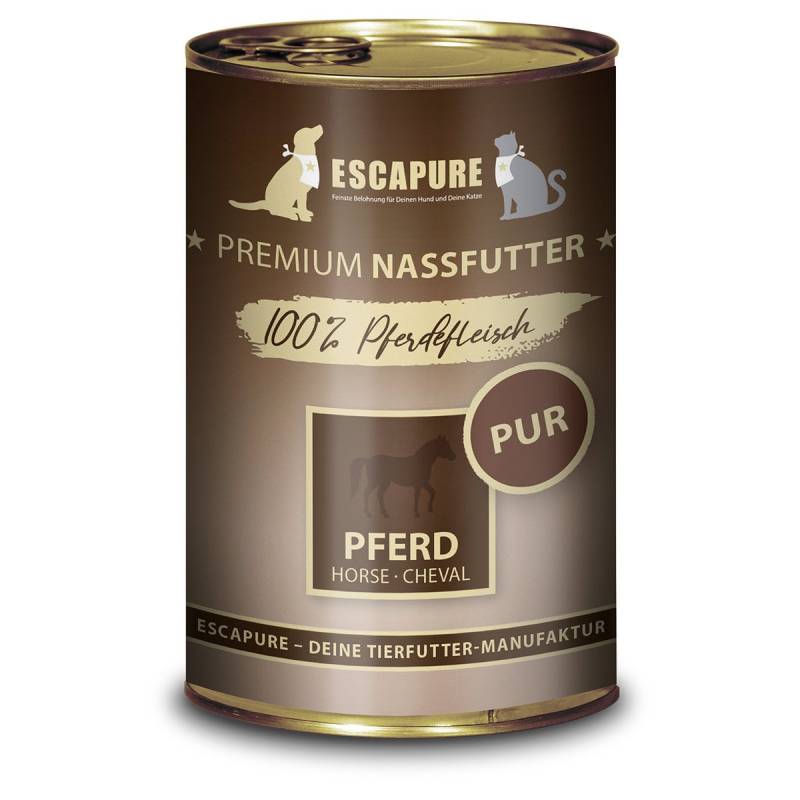 ESCAPURE Nassfutter Pferd PUR 6x400g von Escapure