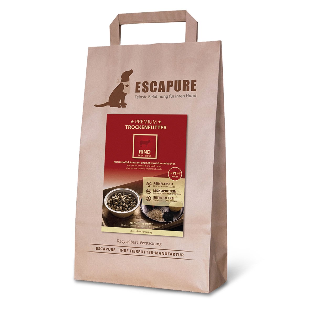 ESCAPURE Rind Premium Trockenfutter 1,5kg von Escapure