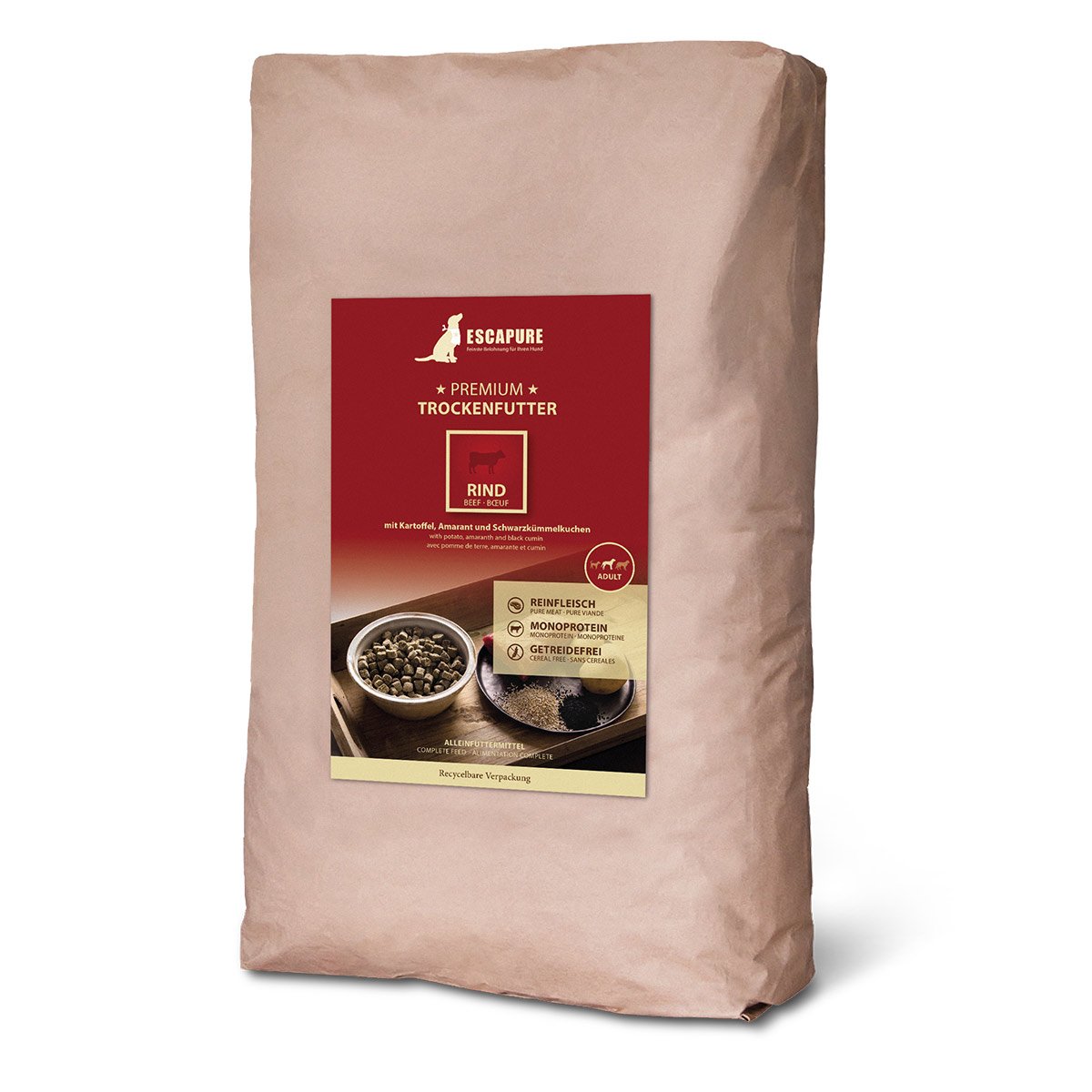 ESCAPURE Rind Premium Trockenfutter 2x12kg von Escapure