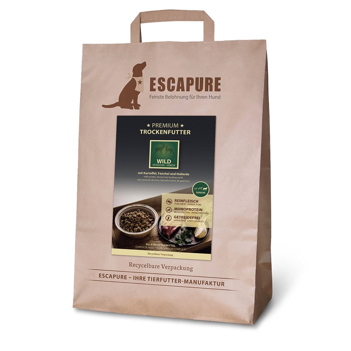 ESCAPURE Senior Wild Premium Trockenfutter 4kg von Escapure