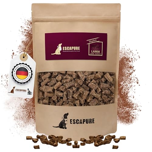 ESCAPURE Hunde Leckerli Beutel, Lamm Hupferl in verschiedenen Größen (1 x 1000g Beutel) von Escapure