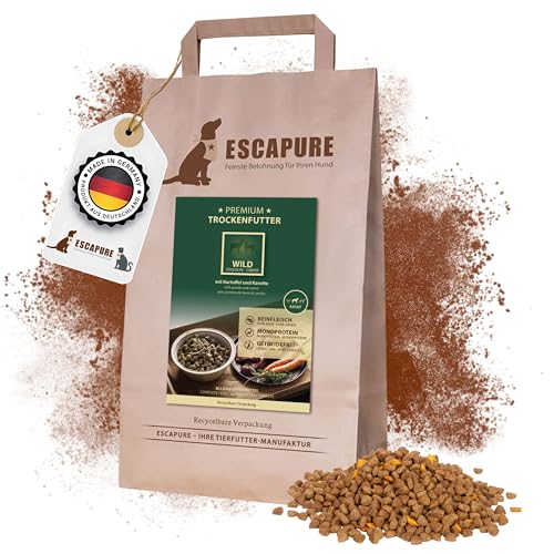 Escapure Hunde Trockenfutter im Beutel | Wild Trockenfutter in Premium Qualität | verfeinert mit Rapsöl und Amarant | 1,5kg von Escapure