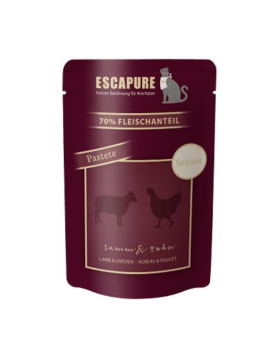 Katze Senior Lamm & Huhn, Pastete 12x 100g von Escapure