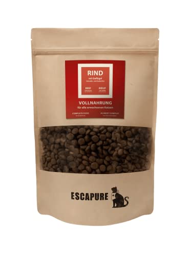 Escapure Katzen Trockenfutter Beutel | Rind mit Geflügel Trockenfutter in Premium Qualität | 600g | mit Reis und Vollei Escapure Katzen Trockenfutter Beutel | Rind mit Geflügel Trockenfutter in Premium Qualität | 600g | mit Reis und Vollei von Escapure