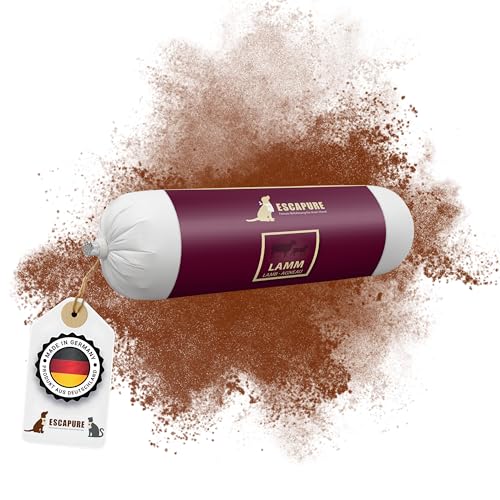 Escapure Nassfutter Wurst mit Lamm 400g - Delikatessrollen mit 98% Fleischanteil - Ergänzungsfuttermittel für Hunde in Wurstform - Hunde Fleischrollen - getreidefreie Hundewurst mit Hirsekuchen Escapure Nassfutter Wurst mit Lamm 400g - Delikatessrollen mit 98% Fleischanteil - Ergänzungsfuttermittel für Hunde in Wurstform - Hunde Fleischrollen - getreidefreie Hundewurst mit Hirsekuchen von Escapure
