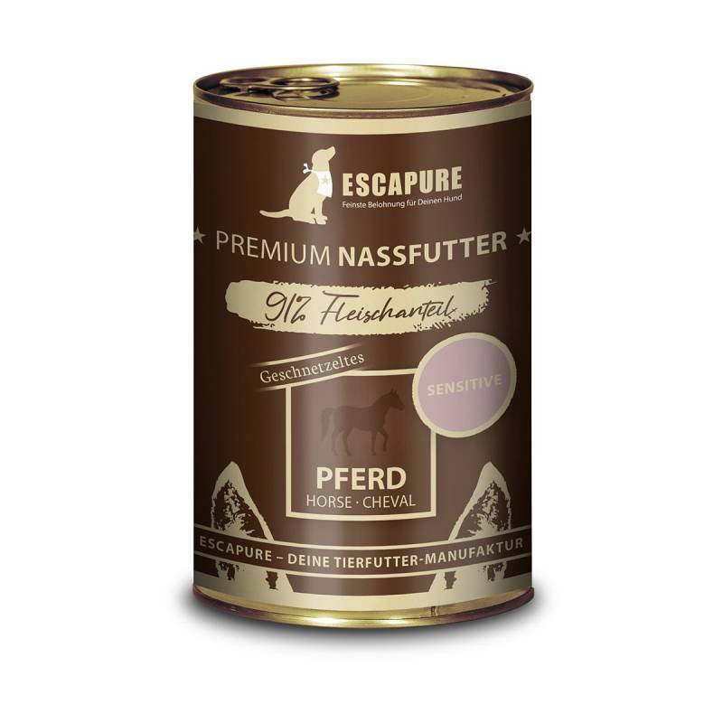 Escapure Pferde Geschnetzeltes Menü 6x400g von Escapure