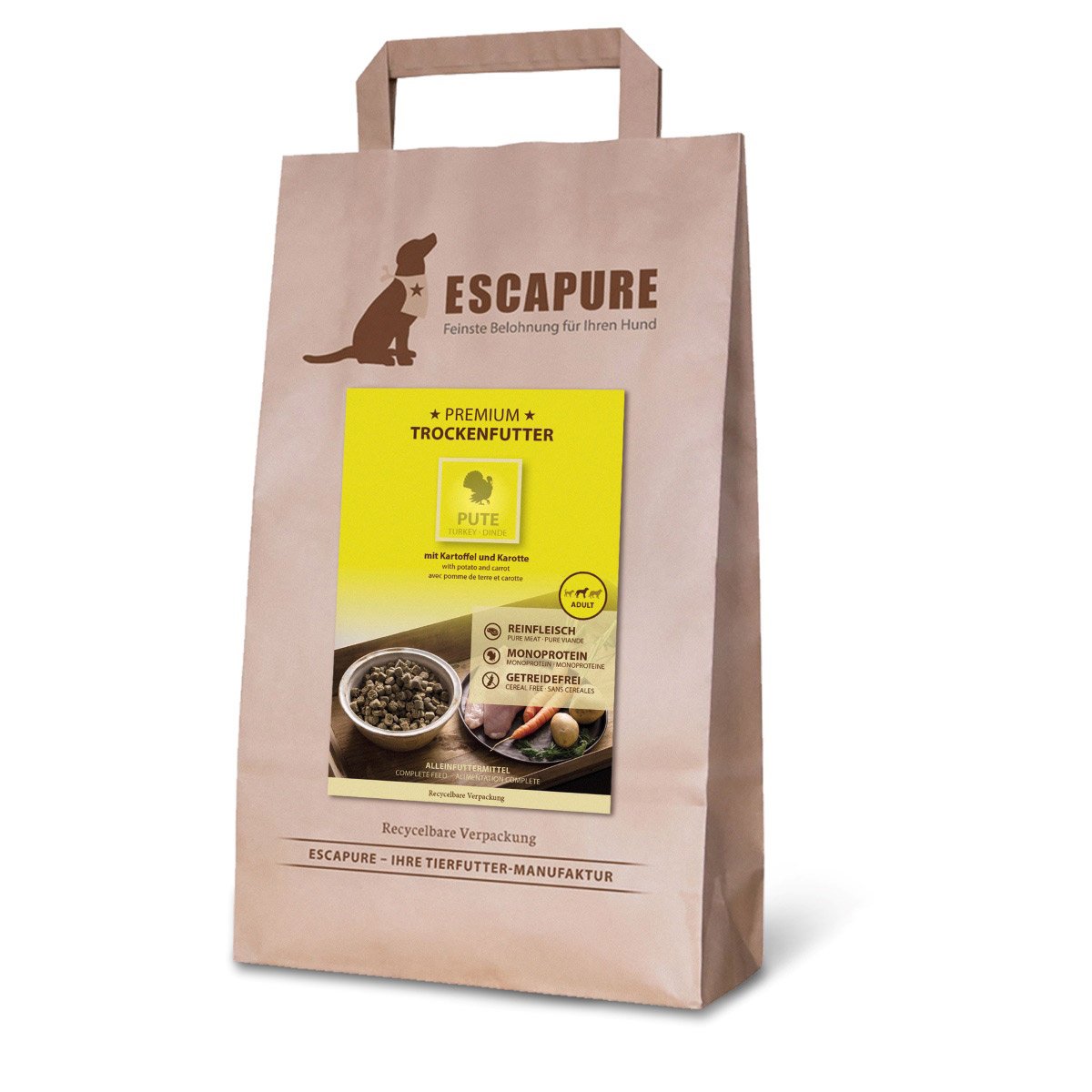 Escapure Pute Premium Trockenfutter Adult 1,5kg Escapure Pute Premium Trockenfutter Adult 1,5kg von Escapure