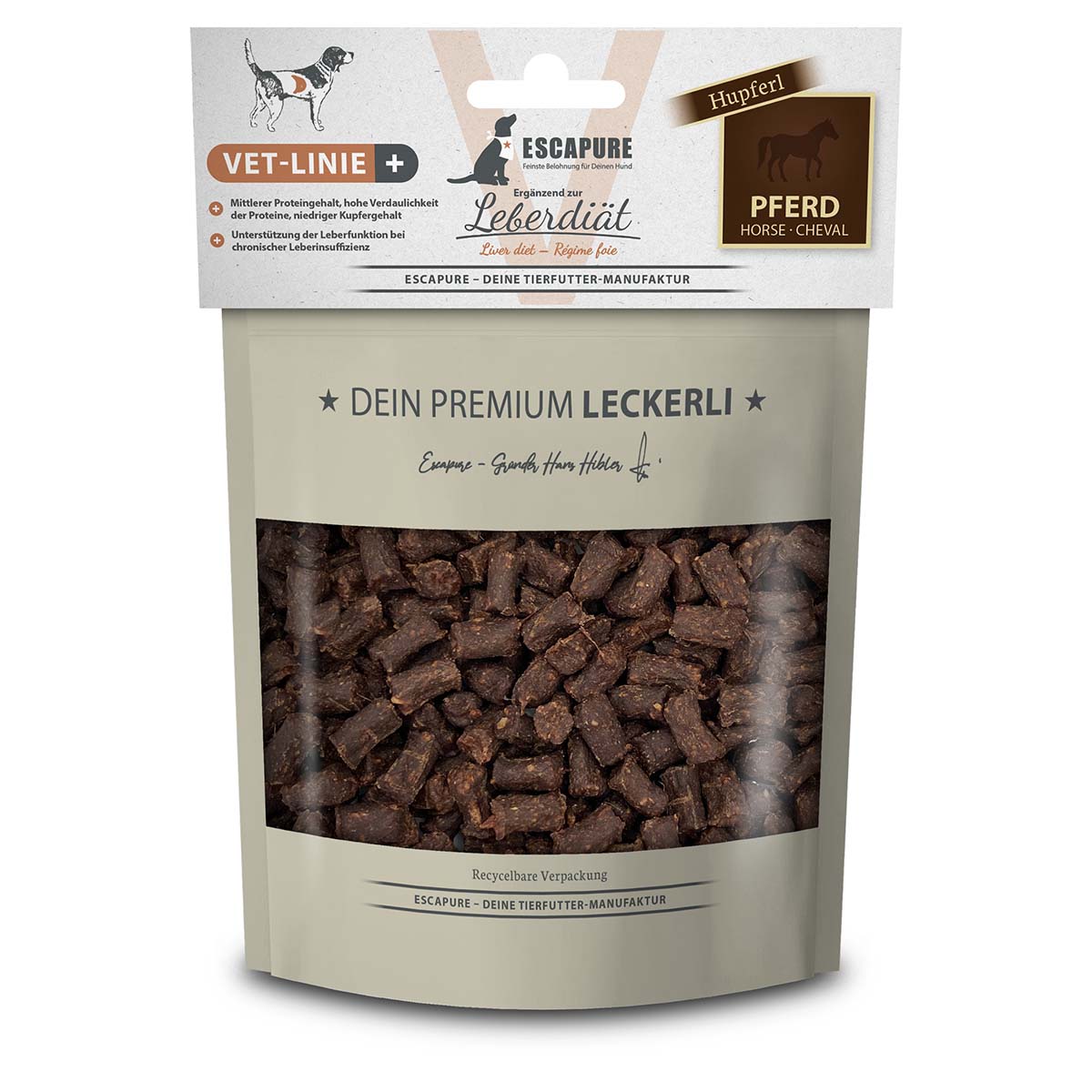 Escapure VET-Leberdiät Hupferl Pferd 150g von Escapure