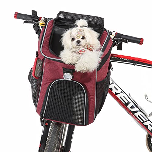 Esenlong Haustier Fahrradtasche, Atmungsaktiv Haustier Tragetasche Rucksack Outdoor Rucksack für kleine Hunde Katzen Katze Tasche für Wandern Reisen Camping von Esenlong