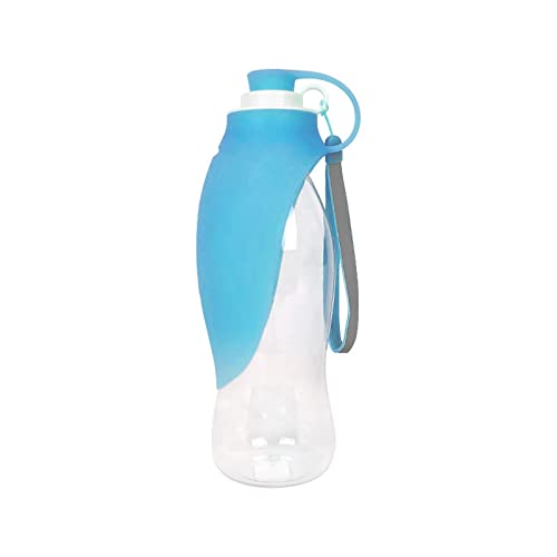 Esenlong Hunde-Wasserflasche, 590 ml, tragbarer Haustier-Wasserspender, Haustier-Wasserflasche mit faltbarem Wassernapf, Hunde-Reise-Wasserflasche von Esenlong