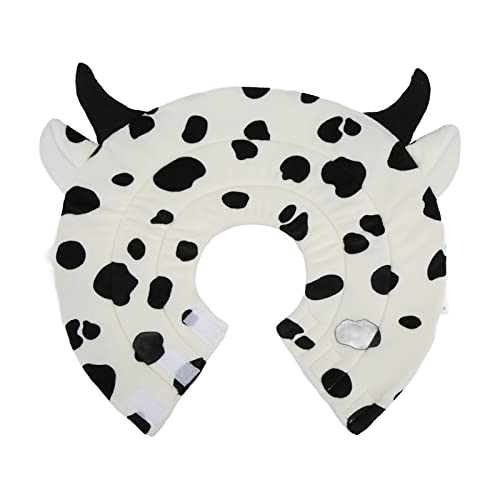 Esenlong Katzen-Elizabeth Kegel, Kuh-Muster, verstellbar, für Katzen nach Operationen, Halsumfang 20–26 cm, Tiefe 13 cm von Esenlong