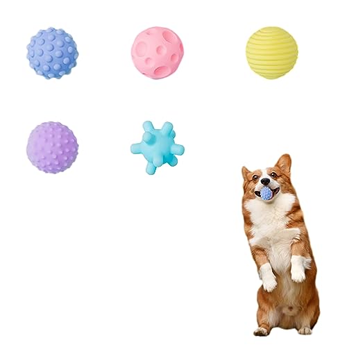 Esenlong Quietschspielzeug für Hunde, bunt, weiches Vinyl, interaktives Spielzeug für kleine Hunde, schwimmend im Wasser, 6 Stück von Esenlong