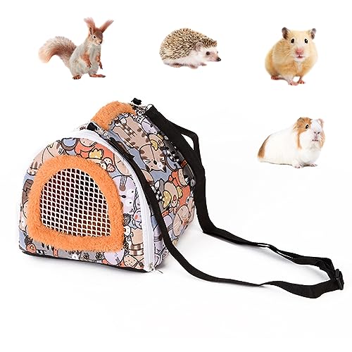 Tragetasche für Haustiere, tragbare und atmungsaktive Outdoor Hamster Tasche, geeignet für kleine Haustiere wie Hamster, Meerschweinchen, Igel und Eichhörnchen von Esenlong