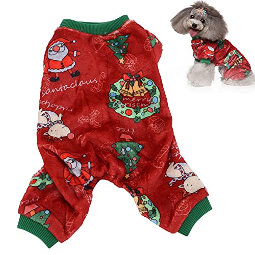 Haustier-Weihnachtskostüm, weiches, flexibles Hundekostüm, atmungsaktive Haustierkleidung für Hunde und Katzen (L) von Esenlong