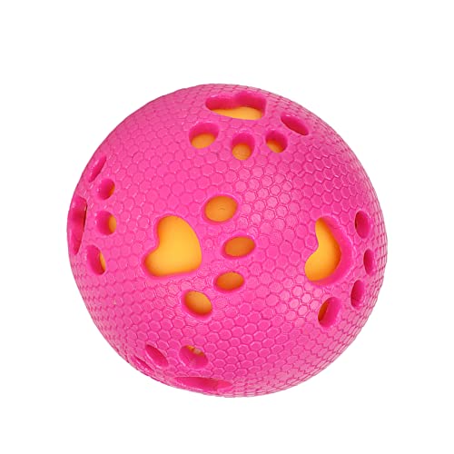 Haustierfutter-Spenderball, Haustier-Zahnreinigungsspielzeug, Gummi-Leckerli-Ball, Spielzeug (Rose) von Esenlong