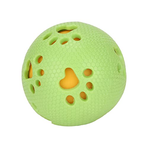 Haustierfutter-Spenderball, Haustier-Zahnreinigungsspielzeug, Gummi-Leckerli-Ball, Spielzeug (grün) von Esenlong