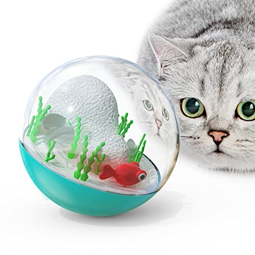 Katzenball-Spielzeug, interaktives Katzenspielzeug, elektrischer Katzen-Ozeanball, interaktives Spielzeug (blau) von Esenlong