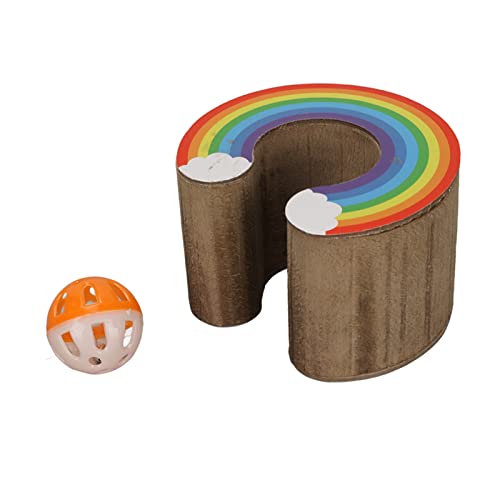 Katzenkratzbrett, Faltbare Magnetische Katzenkratzmatte mit Glockenball, Krallenschleifen Katze interaktives Spielzeug von Esenlong