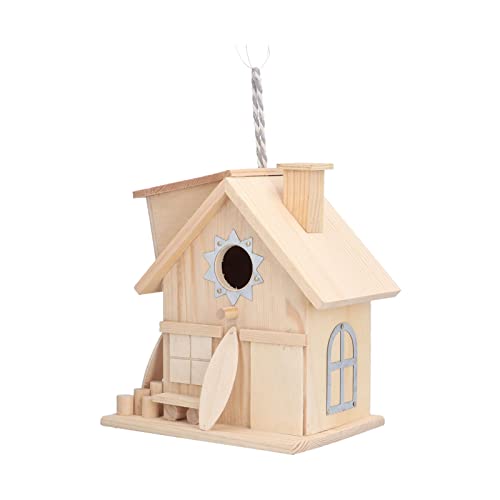 Vogelhaus aus Holz, ländlicher Stil, hängendes Vogelhaus für den Außenbereich, Vogelnest für Schwalben Spatz von Esenlong
