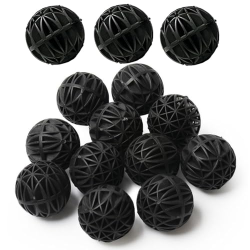 Esforzarse 100 Bio-Filterbälle für Aquarien, zur Reinigung der Filtration, Brunnen, Teich, Außenfilter, Filter für Außenfilter, Reduzierung der Anzahl der Wechselkurse (16 mm) von Esforzarse