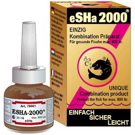 eSHa 2000 - Heilmittel gegen Zierfischkrankheiten mit Breitbandwirkung - 180 ml von Esha