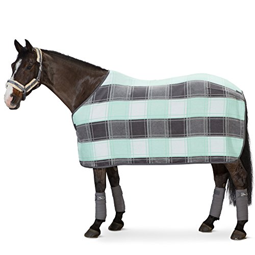 Eskadron Abschwitzdecke Dralon Check steelgrey/white/jade, Größe (cm):155 cm von Eskadron