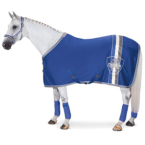 Eskadron Abschwitzdecke Jersey Stripe Plum, atlanticblue, silverpearl, darknavy, Größe (cm):XXL (165cm), Farben ESK Classic HW 2018:atlanticblue von Eskadron
