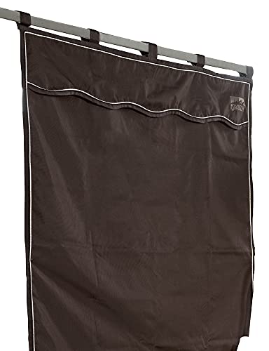 Eskadron Boxenvorhang mit Klettverschlüssen, Farbe choco von Eskadron