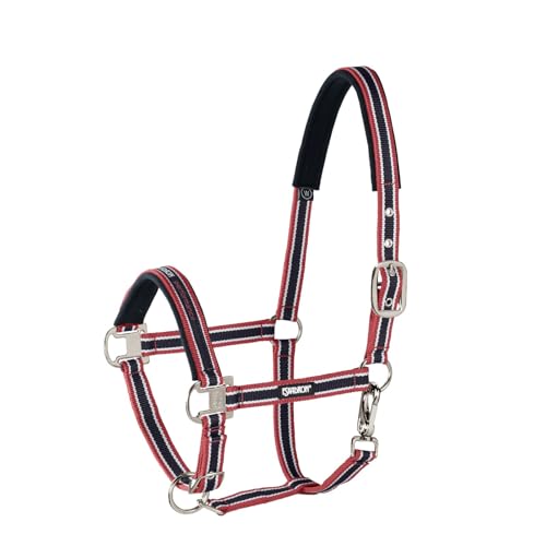 Eskadron Halfter Dornschnalle Warmblut Basic Performance Chili-White-Navy von Eskadron