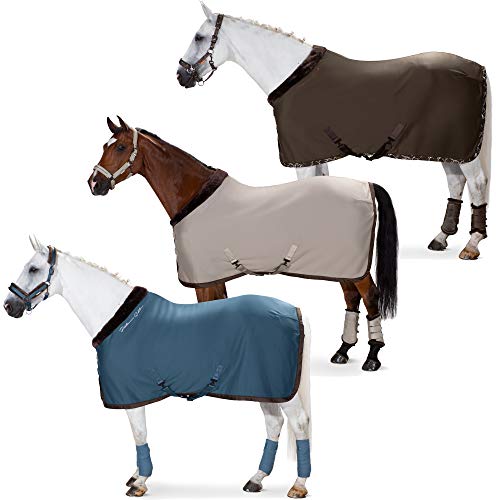 Eskadron Platinum Jersey FauxFur Collar Abschwitzdecke, Farbe:havannabrown, Größe (cm):L (145cm) von Eskadron