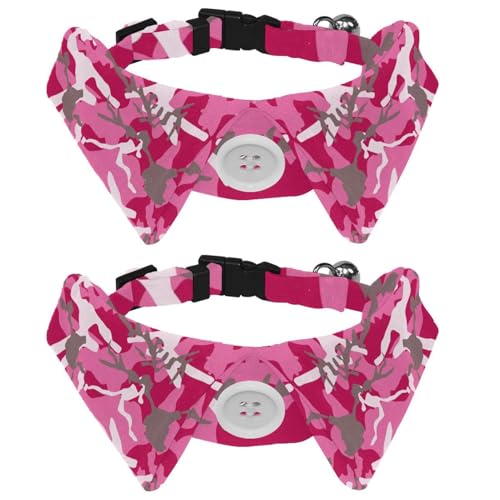 Eslifey Hundehalsband mit Fliege, verstellbar, formelles Smokinghalsband mit abnehmbarem Hemdkragen, Katzenhalsbänder für kleine Haustiere, Camouflage, Armee, Militär, Rosa, 2 Stück Eslifey Hundehalsband mit Fliege, verstellbar, formelles Smokinghalsband mit abnehmbarem Hemdkragen, Katzenhalsbänder für kleine Haustiere, Camouflage, Armee, Militär, Rosa, 2 Stück von Eslifey