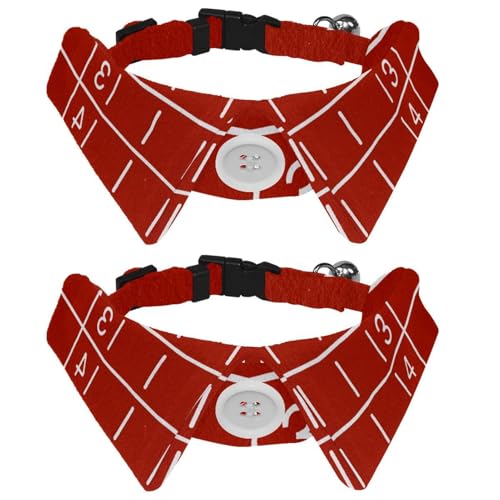 Eslifey Hundehalsband mit Fliege, verstellbar, formelles Smokinghalsband mit abnehmbarem Hemdkragen, Katzenhalsbänder für kleine Haustiere, Gummi, Sport-Laufbahnmuster, 2 Stück Eslifey Hundehalsband mit Fliege, verstellbar, formelles Smokinghalsband mit abnehmbarem Hemdkragen, Katzenhalsbänder für kleine Haustiere, Gummi, Sport-Laufbahnmuster, 2 Stück von Eslifey