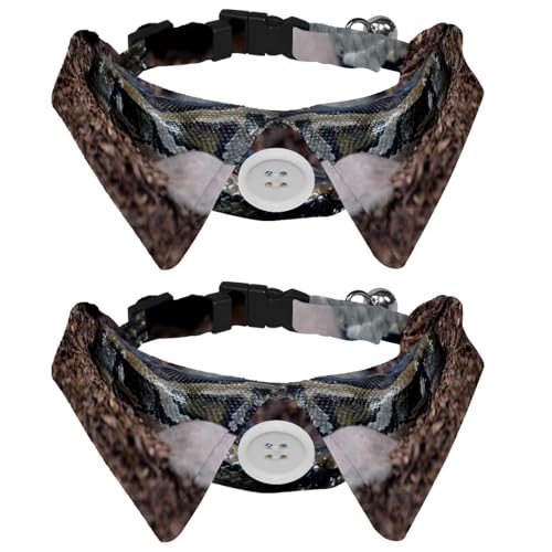 Eslifey Hundehalsband mit Fliege, verstellbares formelles Smokinghalsband mit abnehmbarem Hemdkragen, Katzenhalsbänder für kleine Haustiere, Python Eslifey Hundehalsband mit Fliege, verstellbares formelles Smokinghalsband mit abnehmbarem Hemdkragen, Katzenhalsbänder für kleine Haustiere, Python von Eslifey