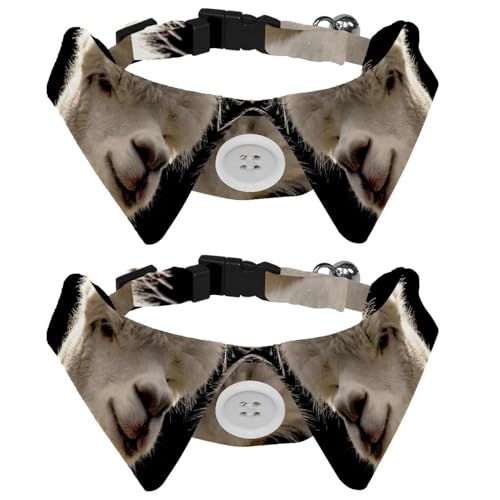 Eslifey Hundehalsband mit Fliege und Glöckchen, Alpaka-Tiere, niedlich, verstellbar, Revers-Design, Katzenfliege, Halsband für kleine Haustiere, 2 Stück Eslifey Hundehalsband mit Fliege und Glöckchen, Alpaka-Tiere, niedlich, verstellbar, Revers-Design, Katzenfliege, Halsband für kleine Haustiere, 2 Stück von Eslifey